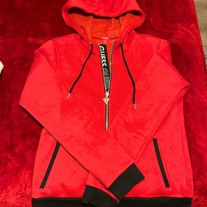 Guess red full zip hoodie